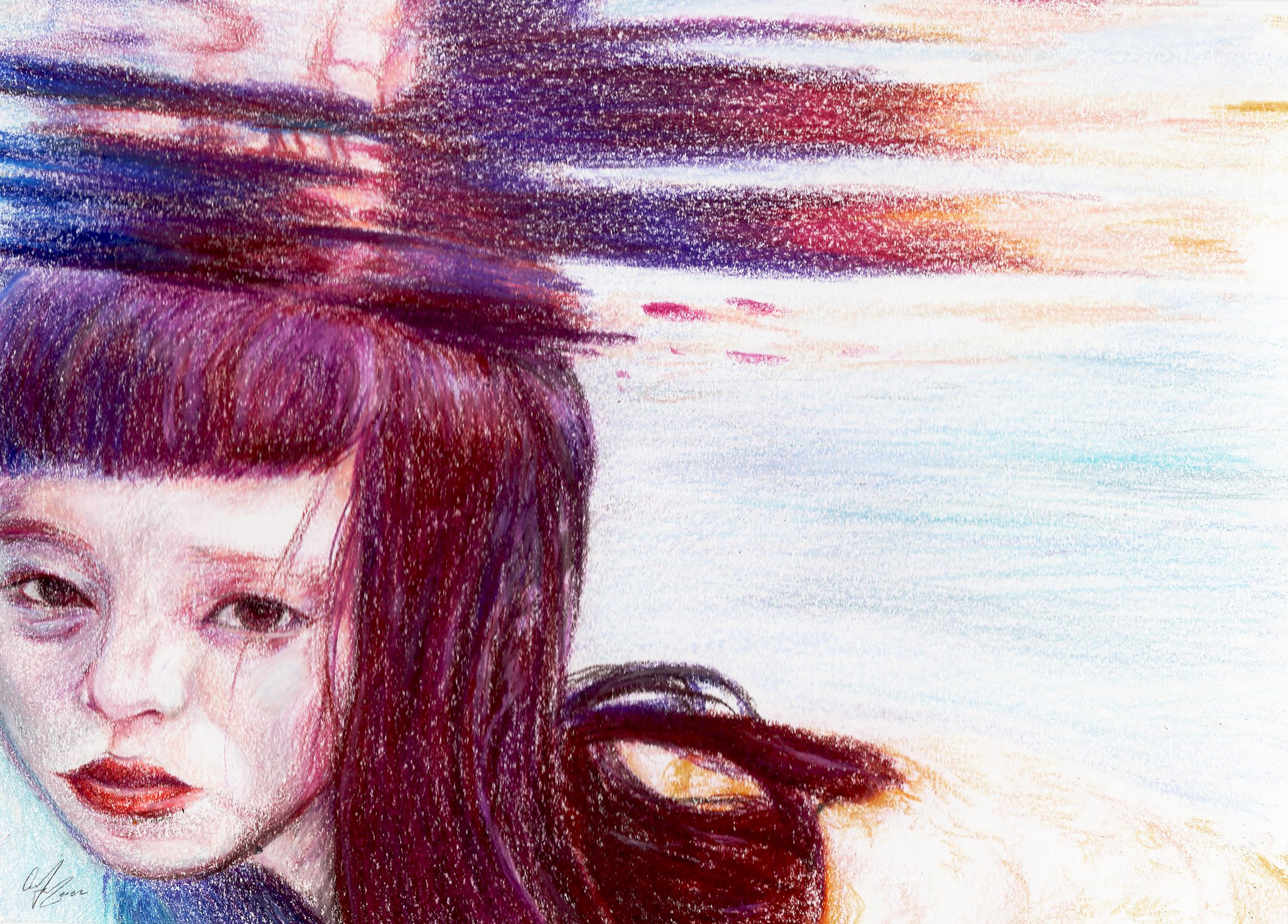 Water Study, color pencil, 2023