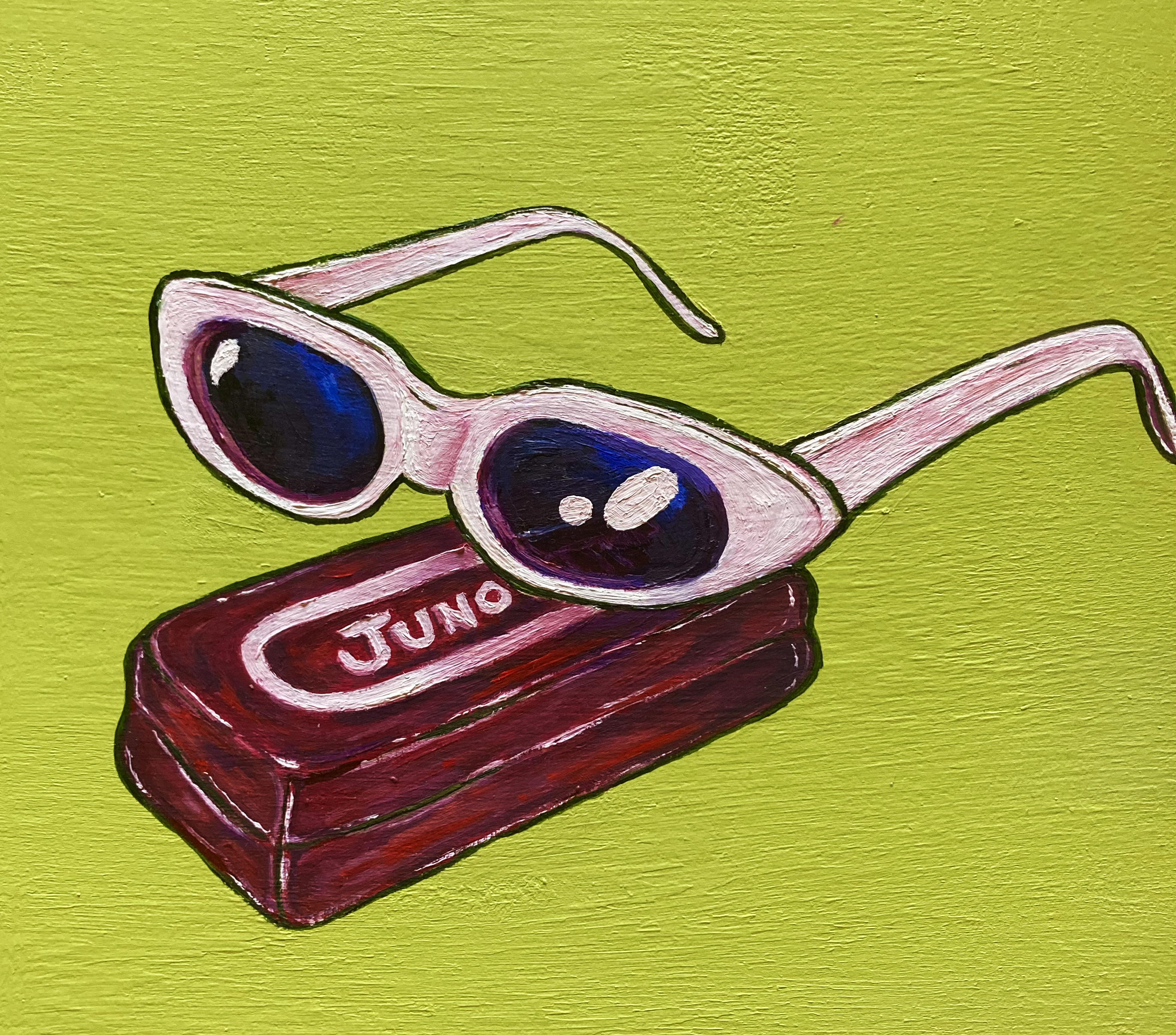 Juno Birch Glasses, oil, 2021